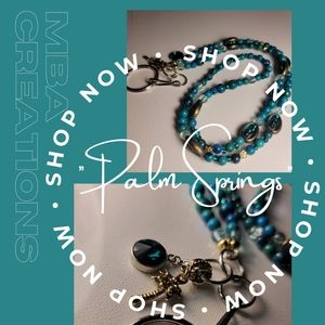 "Palm Springs" beaded lanyard ft. Swarovski 🔮